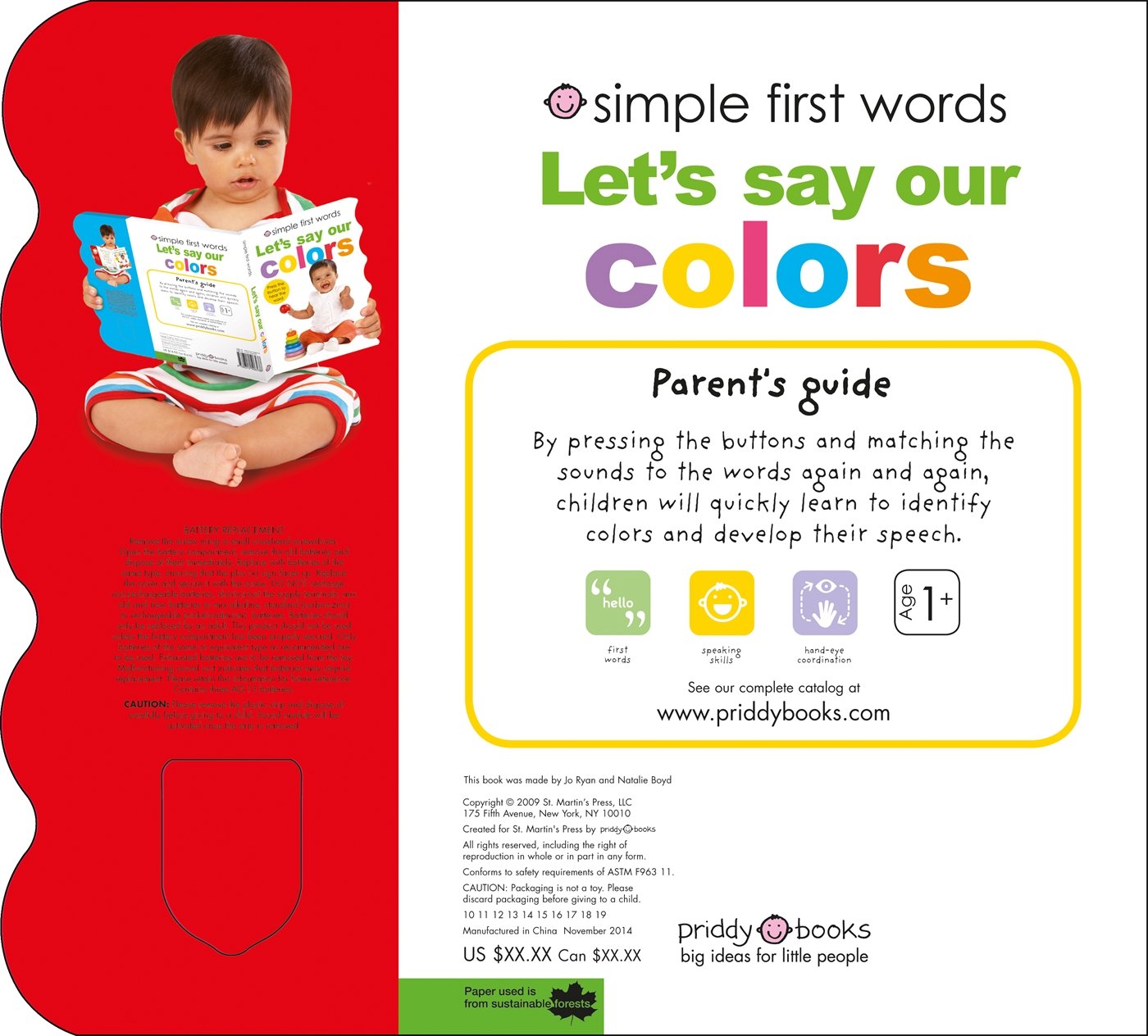 Simple First Words: Let's Say Our Colours Sound Book | Roger Priddy