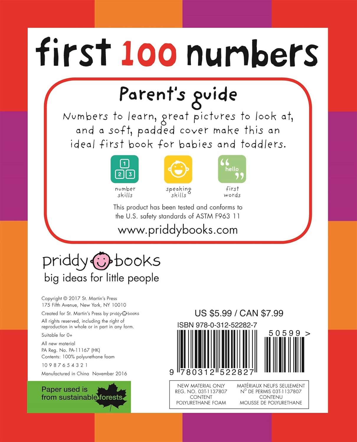 First 100 Numbers (Padded Book) | Roger Priddy