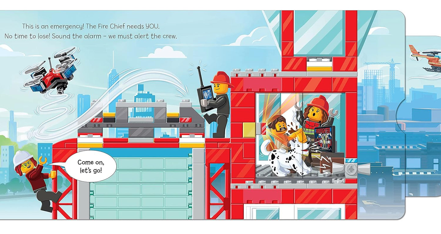 Lego Fire Station: A Push, Pull and Slide Book