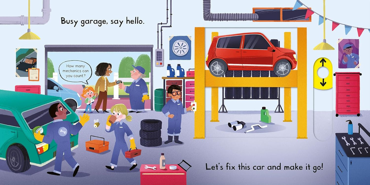 Push, Pull and Slide: Busy Garage