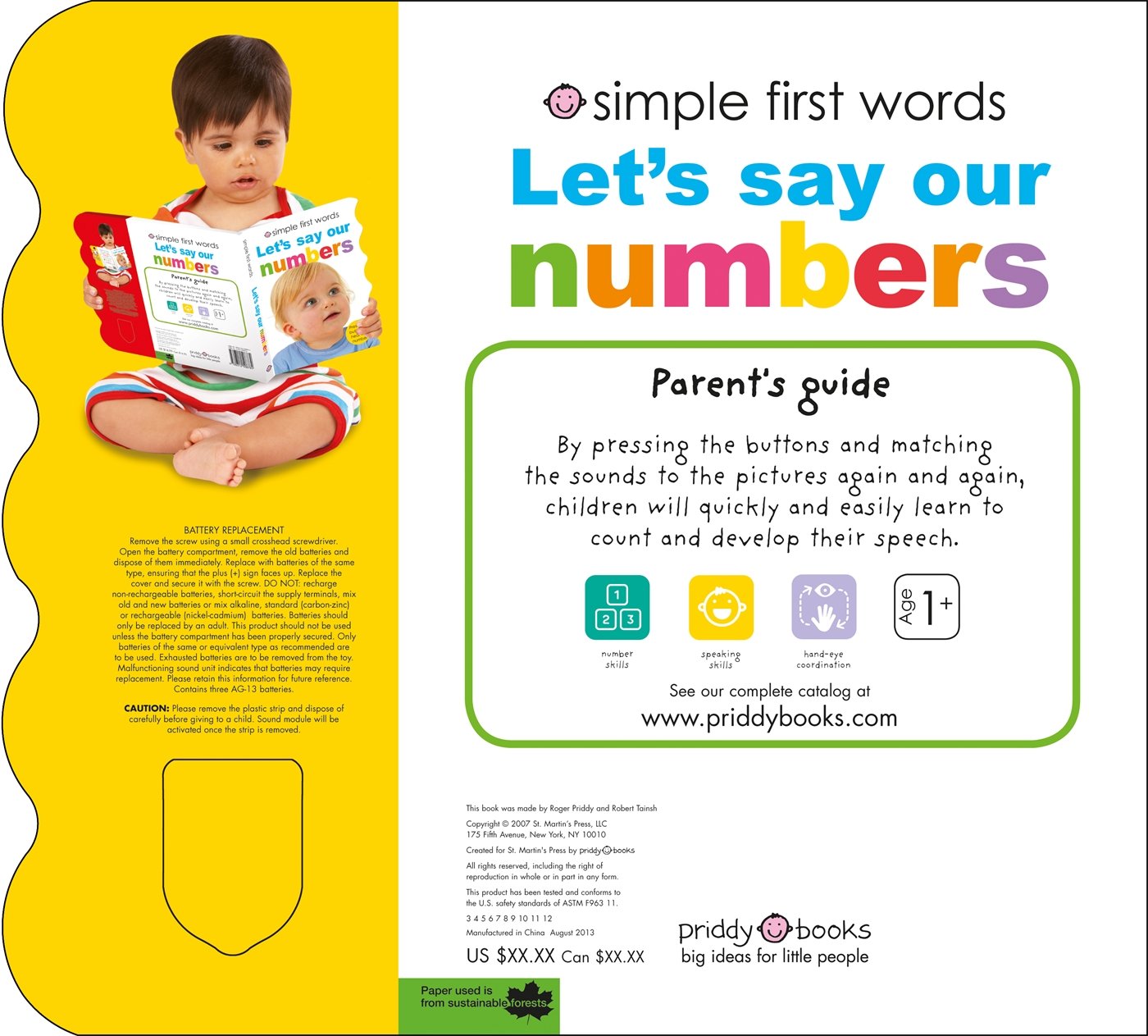 Simple First Words: Let's Say Our Numbers Sound Book | Roger Priddy
