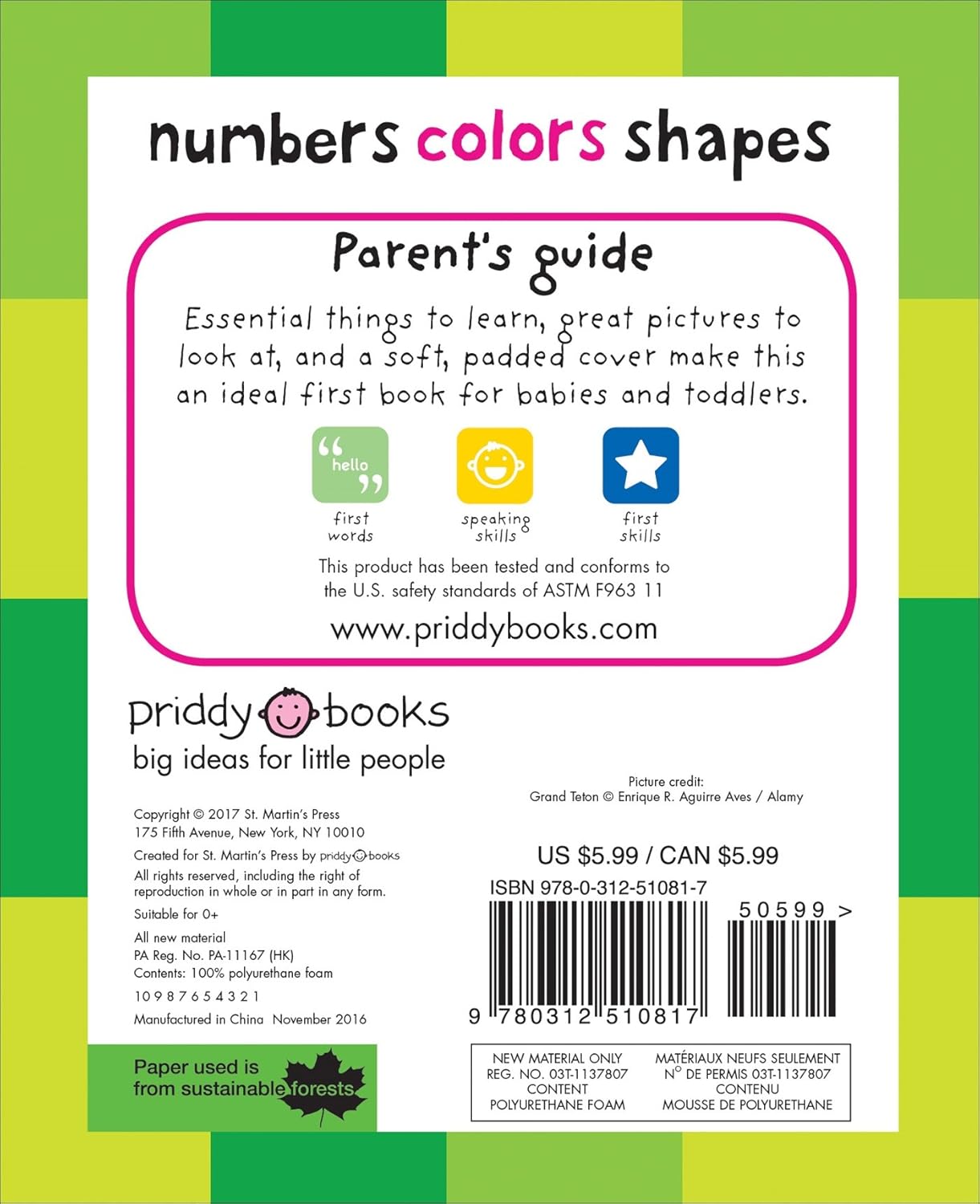 Numbers, Colors, Shapes (Padded Book) | Roger Priddy