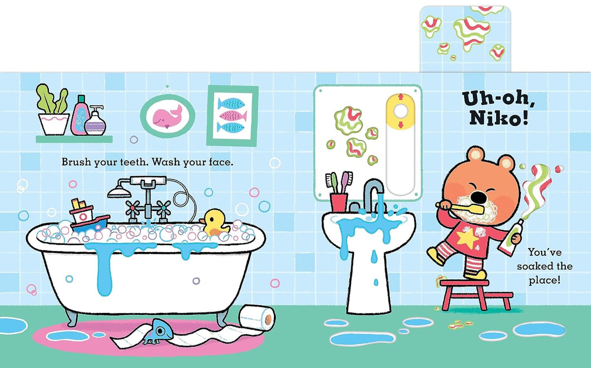 Uh-Oh, Niko: Bedtime: a push, pull and slide story |  Chris Chatterton