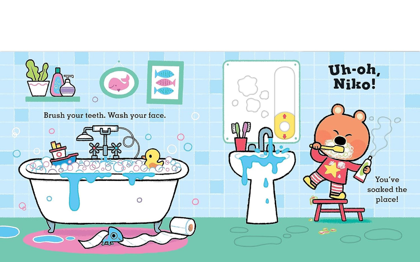 Uh-Oh, Niko: Bedtime: a push, pull and slide story |  Chris Chatterton