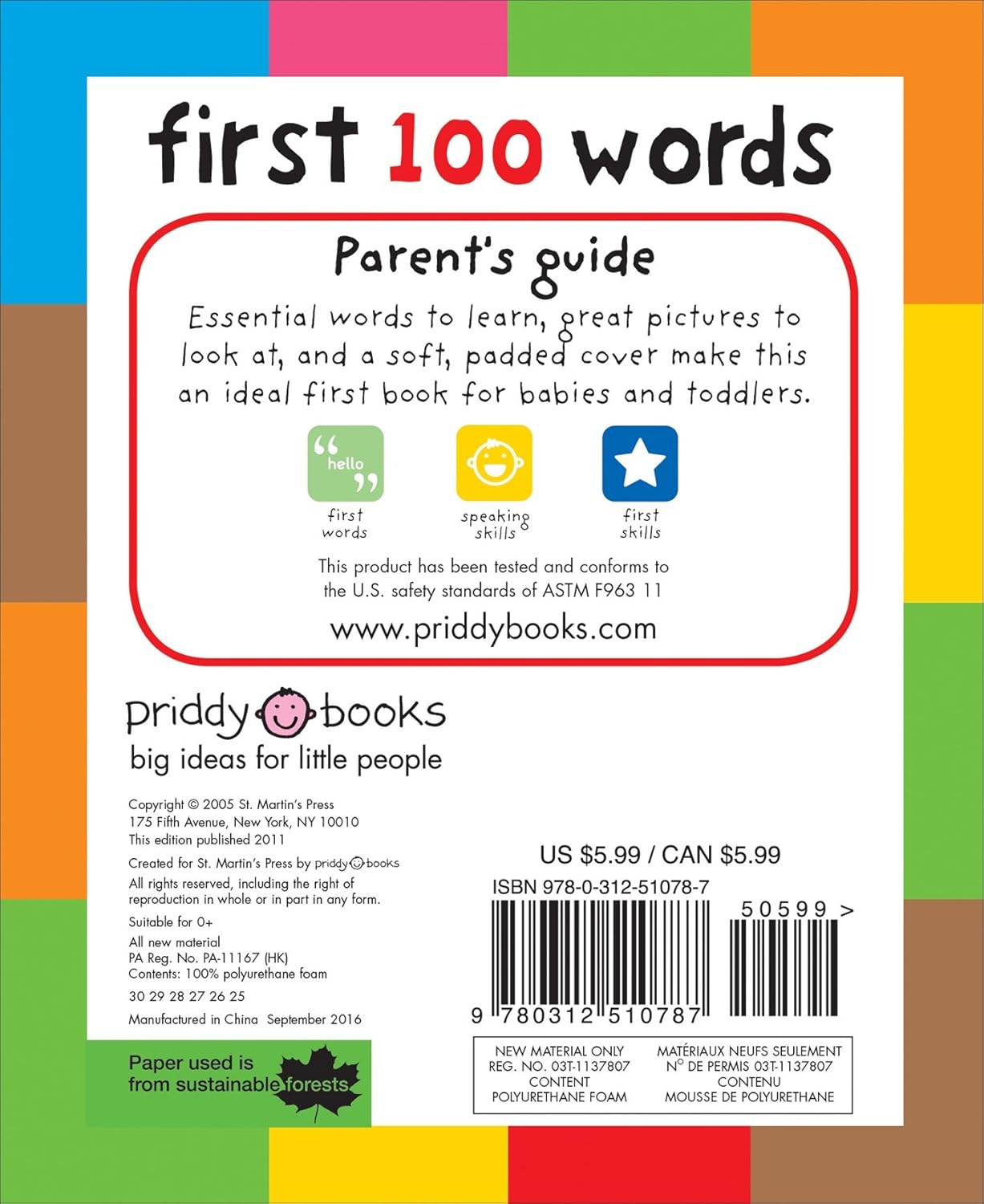 First 100 Words (Padded Book) | Roger Priddy