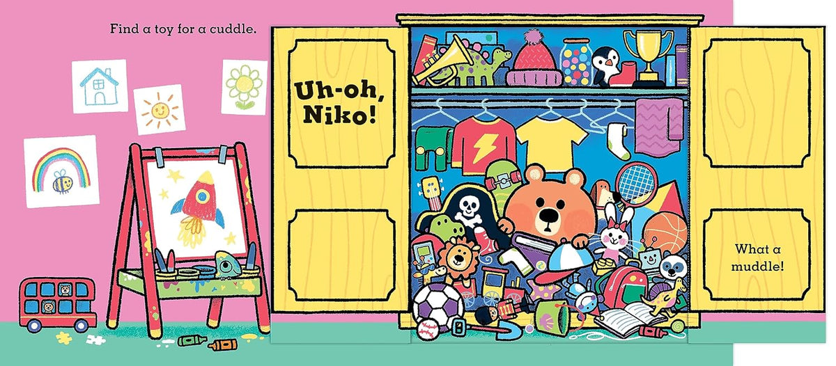 Uh-Oh, Niko: Bedtime: a push, pull and slide story |  Chris Chatterton