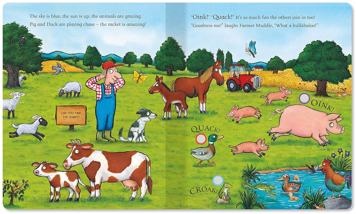 The Noisy Farm Book: A press-the-page sound book | Axel Scheffler